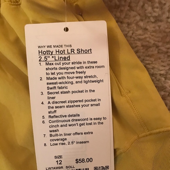 Sold-Lululemon hotty hot shorts- Soleil - Picture 2 of 6